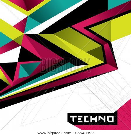 Designet abstrakt techno baggrund. Vektor illustration.