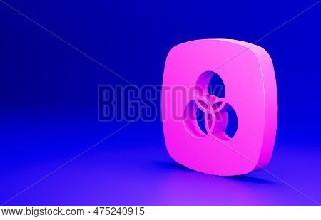 Pink Rgb And Cmyk Color Mixing Icon Isolated On Blue Background. Minimalism Concept. 3d Render Illus