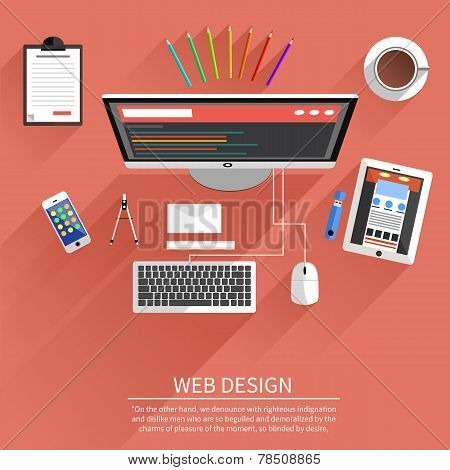 Web design. Program for design and architecture.