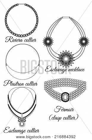 Types Necklaces Vector & Photo (Free Trial) | Bigstock