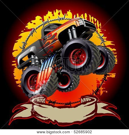 Cartoon Monster Truck