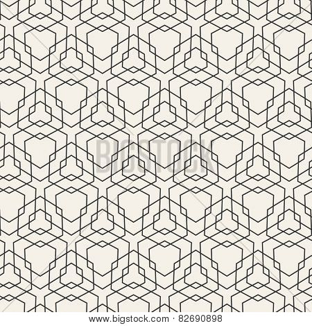 Vector Modern Pattern. Black Techno Repeating Texture. Geometric Pattern Background. Rhombus and Lines. Abstract Seamless Ornament for Business Design.