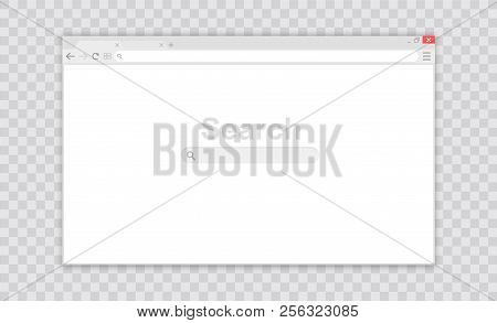 Browser Window.web Browser In Flat Style. Window Concept Internet Browser. Mockup Screen Design. Vec