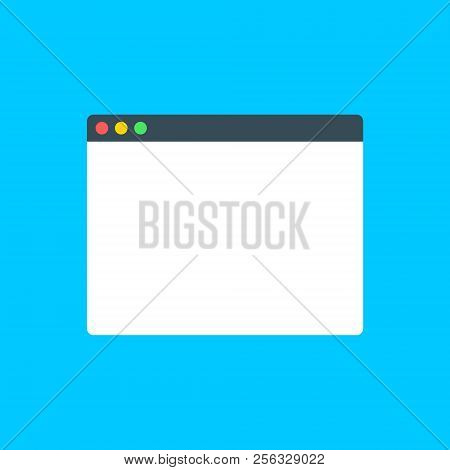 Browser Window.web Browser In Flat Style. Window Concept Internet Browser. Mockup Screen Design. Vec