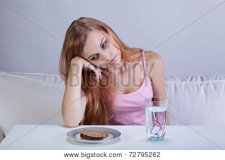 Depressed Girl With Eating Disorder