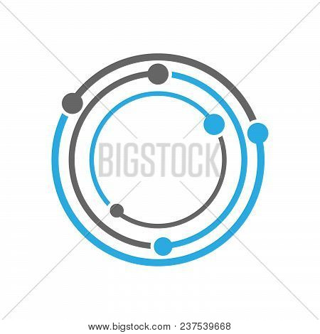 Tech Circle Logo Concept- Vector Logo Concept Illustration. Circle Network Logo Sign. Orbit Technolo