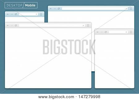 Abstract Design Vector Computer And Smartphone Browsers