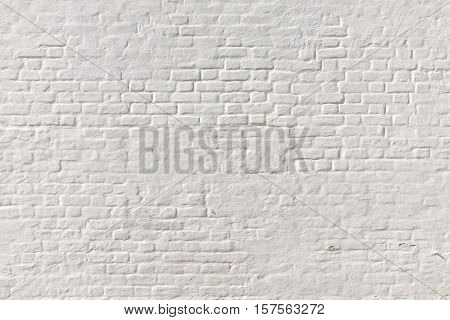 White Brick Wall Background. Whitewash Brick Wall Seamless Texture. Abstract White Backdrop. White Brickwork Wall Structure. White Painted Retro Wall Surface.