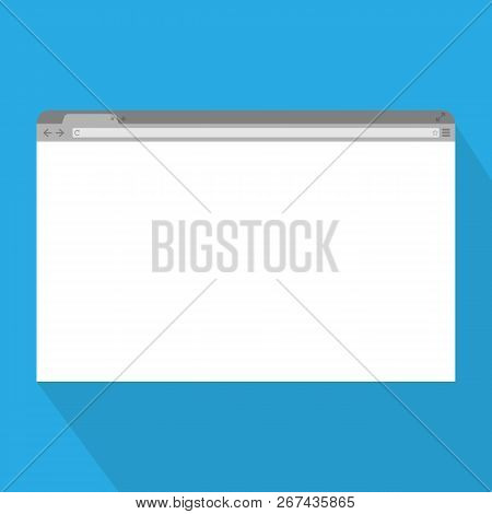 Browser Window Vector Illustration. Browser Or Web Browser In Flat Style. Window Concept Internet Br