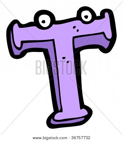 cartoon letter t