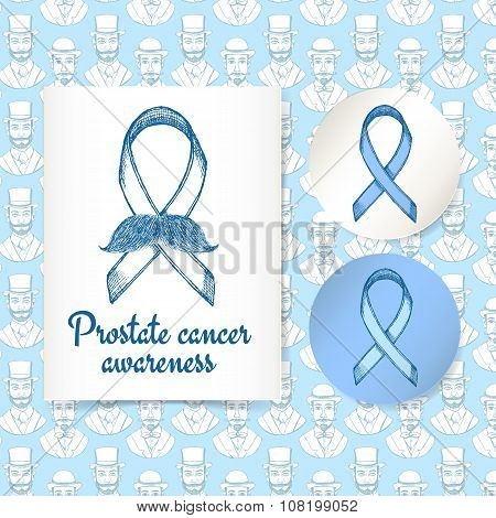 Sketch Prostate Cancer Poster And Lables