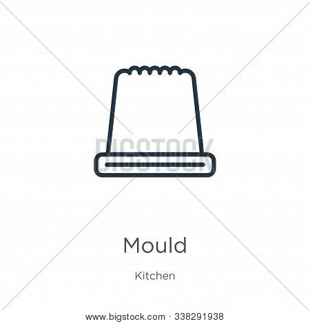 Mould Icon. Thin Linear Mould Outline Icon Isolated On White Background From Kitchen Collection. Lin