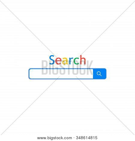 Search Bar Field. Simple Browser Window Isolated On White Background. Browser Search. Interface Elem