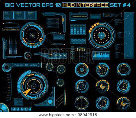 Abstract future, concept vector futuristic blue virtual graphic touch user interface HUD. For web, s