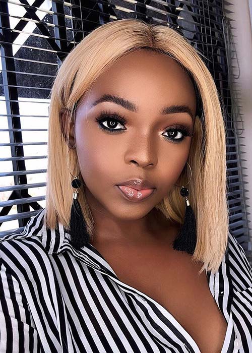 Blonde Bob Hairstyle for Black Women