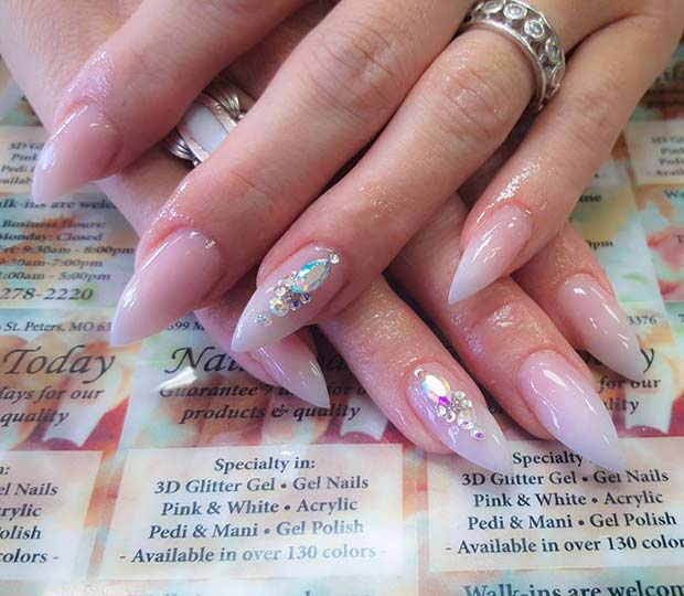 Glam American Mani Stiletto Nails