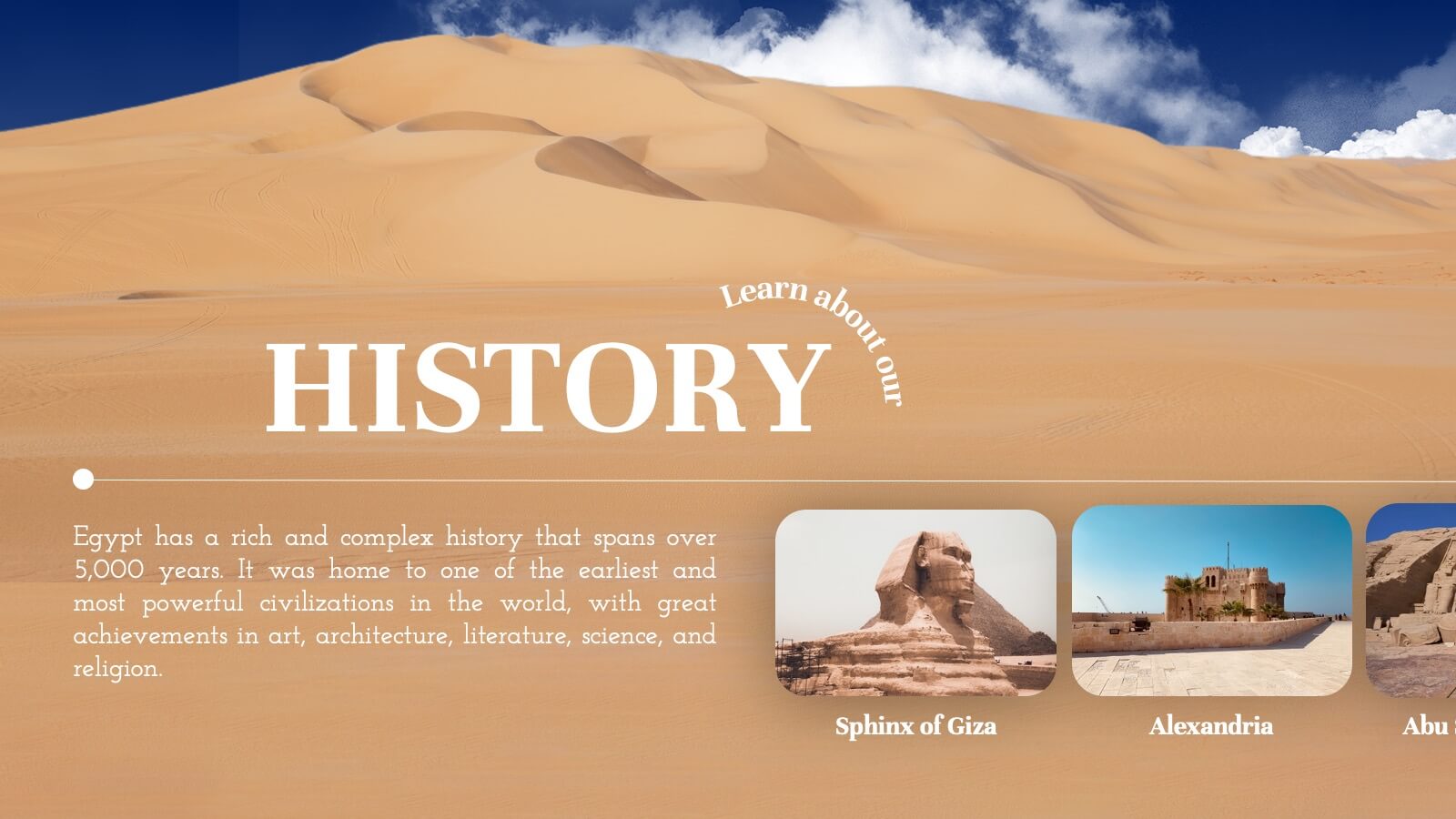 Egypt PowerPoint Morph Animation Template