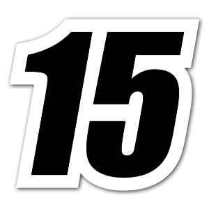 Racing number 15 as a sticker 