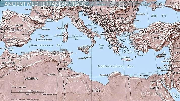 Mediterranean Sea Trade Map