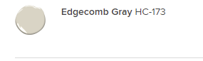 Edgecomb Gray, Benjamin Moore paint sample 