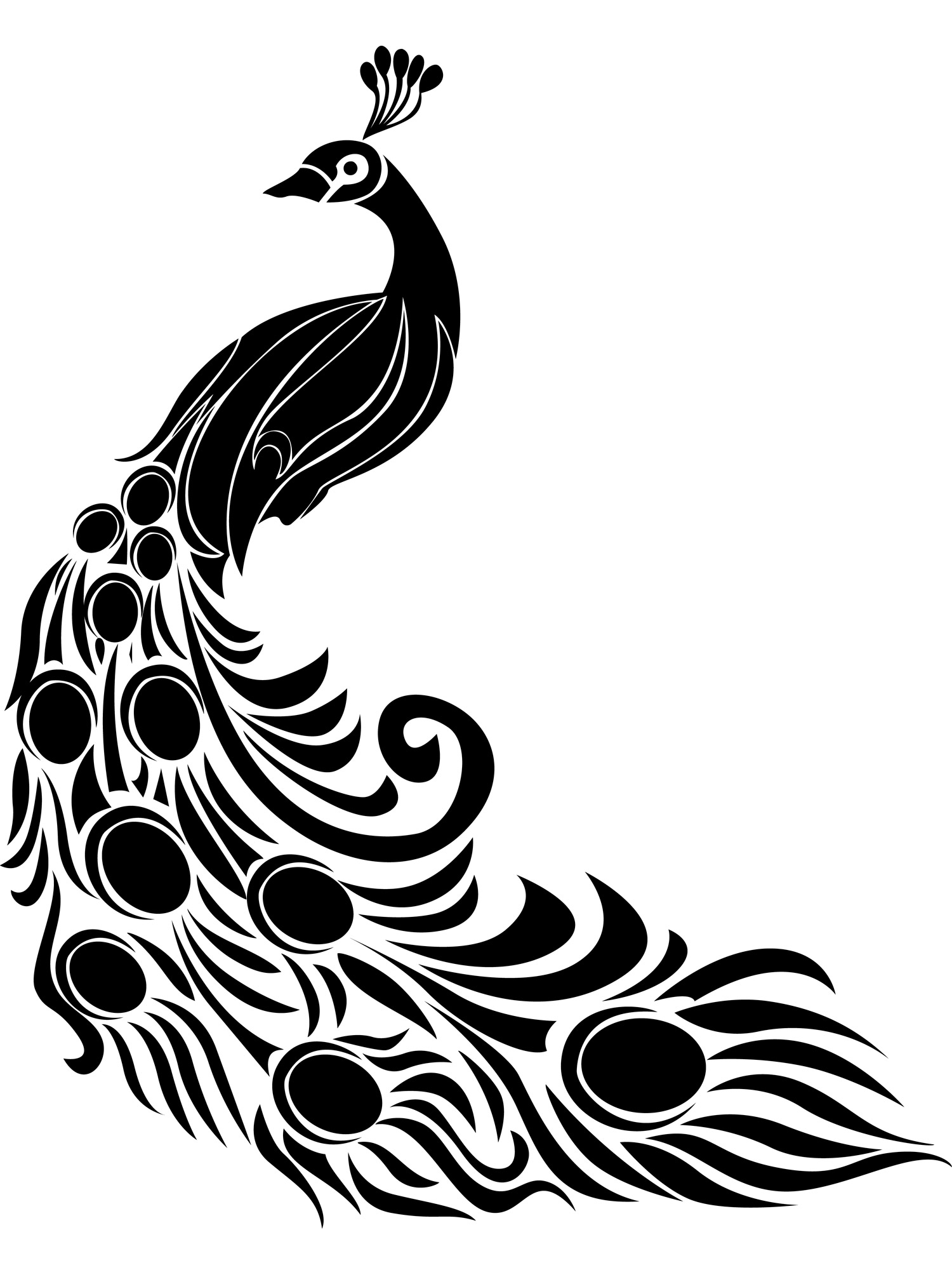 Free Printable Peacock Stencil - Printable Templates