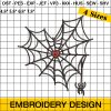 Spider Web Heart Embroidery Design, Valentines Day Embroidery Design