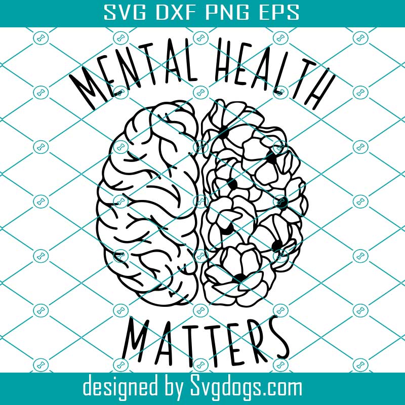 Wall Hangings Mental health svg Floral brain svg Anatomy svg files for ...