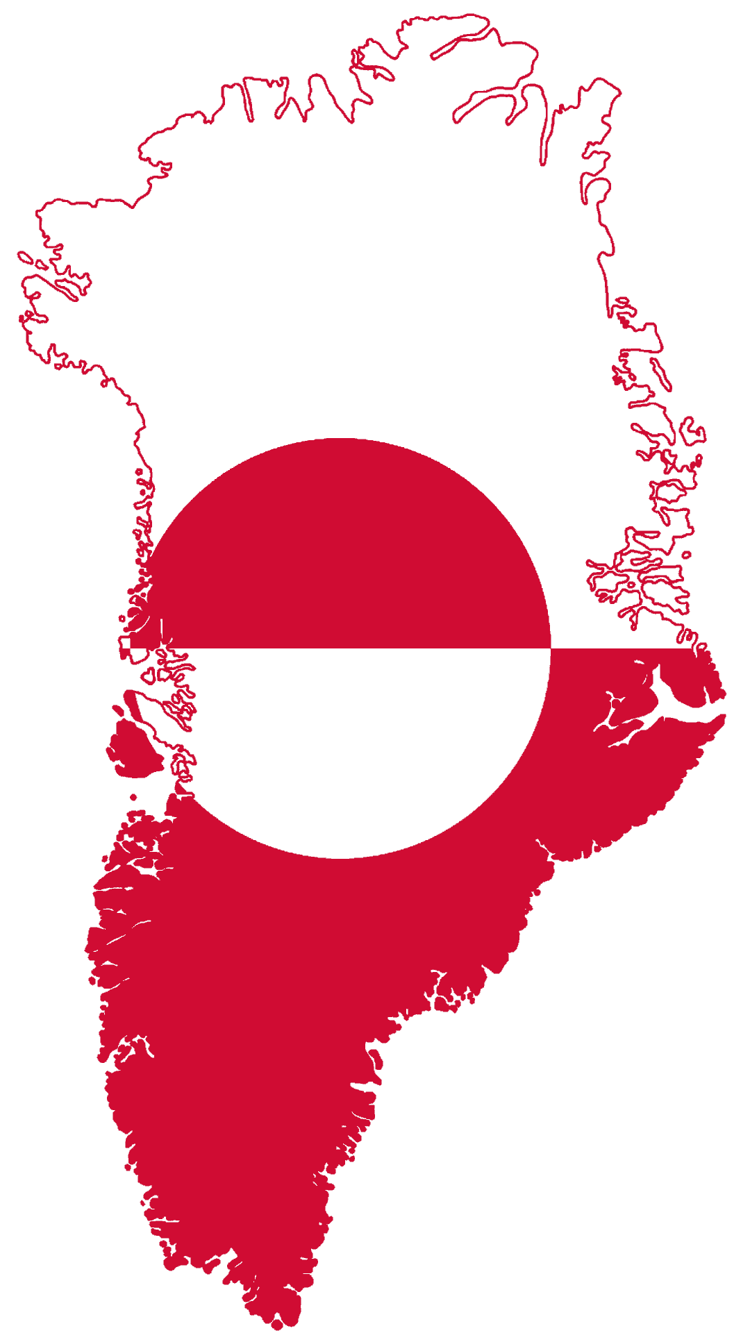 Flag map of Greenland | Symbol Hunt